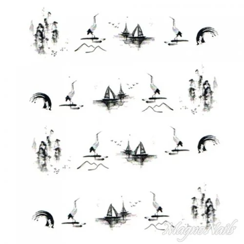 2D Nail Art One Stoke Sticker