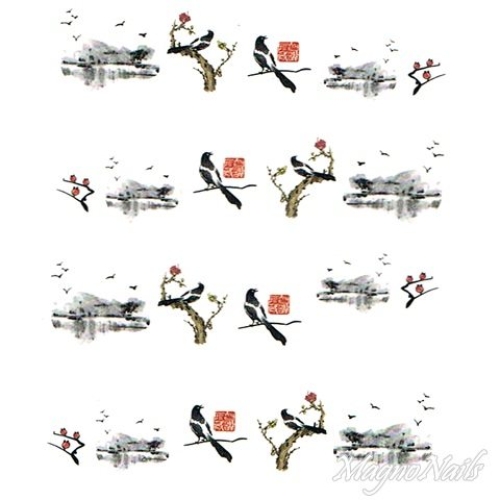 2D Nail Art One Stoke Sticker