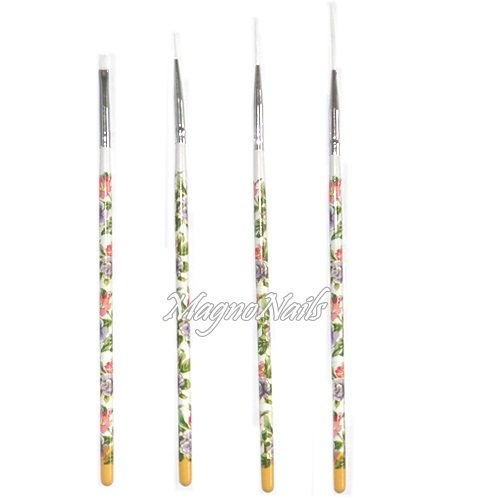Nail Art Pinsel Set 4-Teilig Nagelpinsel Nägel Nagelstudio Zubehör Günstig Schnäppchen