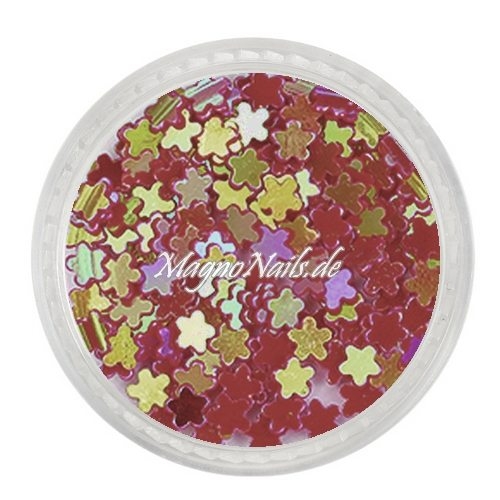 Glitter Shapes - Einlegemotive - Blumen weinrot Nail Art Nails Nagel Nögel Nailart