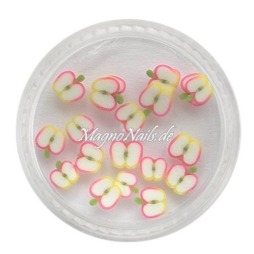 Einlegemotive - Fimo Früchte - Apfel Nails Nagel Nögel Nailart