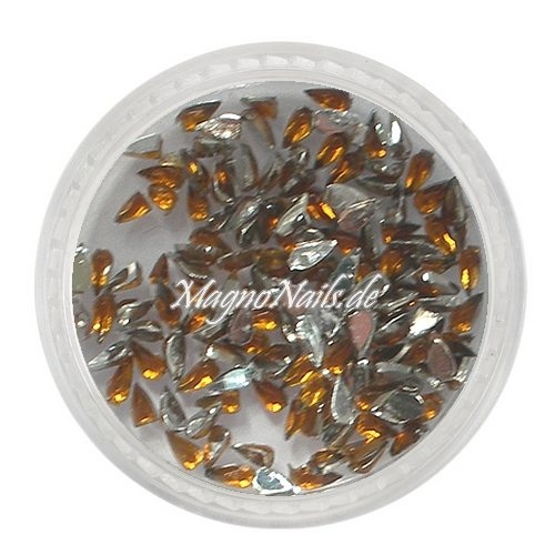 Strasssteine - Tropfen braun Nageldesign Nägel Nails Nagelstudio Einleger Nailart