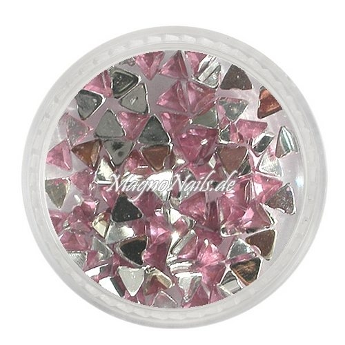 Strasssteine - Dreieck rosa Nageldesign Nägel Nails Nagelstudio Einleger Nailart