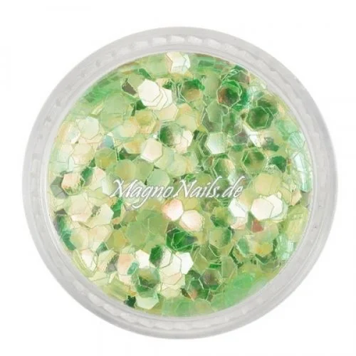 Nail Art Pailetten apfelgrün 3mm Nägel Nails Nailart Nageldesign Nagel Glitzer Pailetten