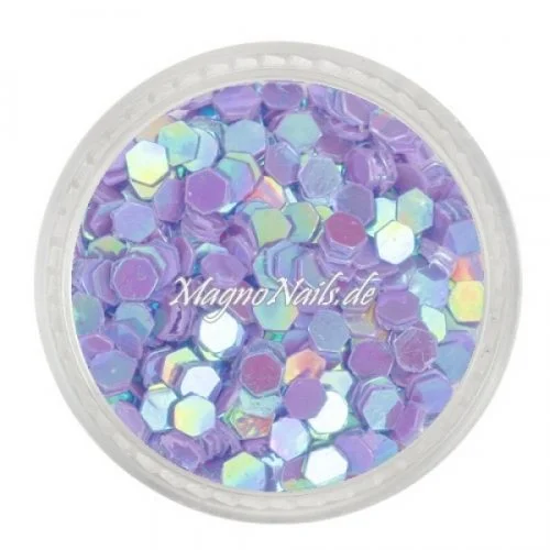 Glitter Shapes - Einlegemotive - hexagon lavendel Nail Art Nails Nagel Nögel Nailart Einleger