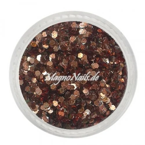 Nail Art Pailetten hellbraun metallic 1mm Nägel Nails Nailart Nageldesign Nagel GlitzerPailetten