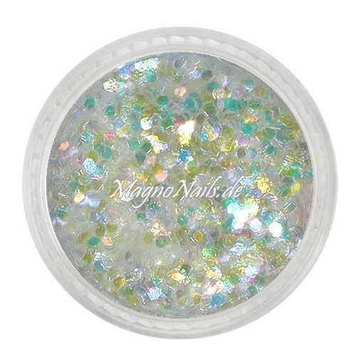 Nail Art Pailetten weiß multicolor 1mm Nägel Nails Nailart Nageldesign Nagel GlitzerPailetten