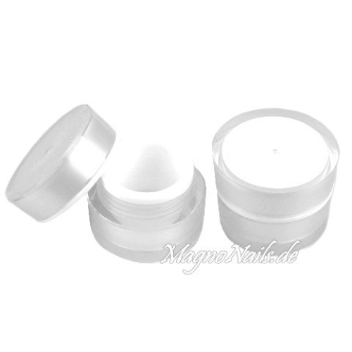 Preview: Designer Acryl Leerdose weiß 50ml Nagelstudio Gel Acryl Designer Leere Dose