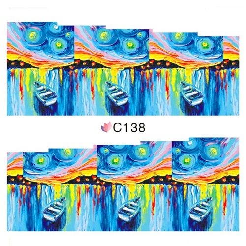 2D Nail Art One Stoke Sticker