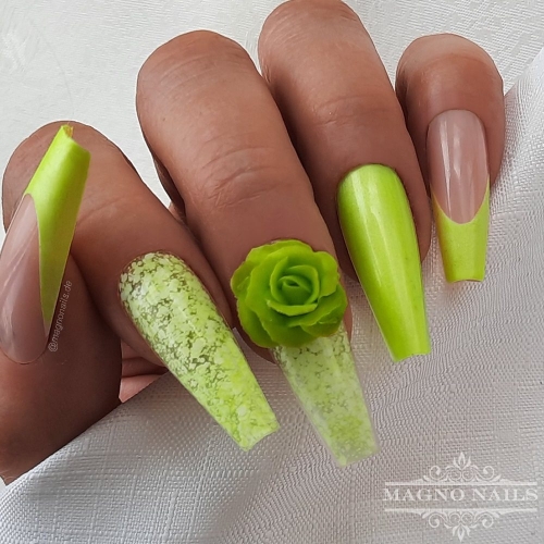 Preview: Neon Grün Gelb Sommernägel Neon Nageldesign Ideen Sommer Nägel Sommer Nagelgel