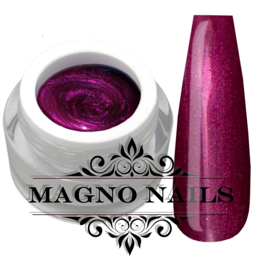 Dunkel Pinkes Weinrotes Metallic Gel Nageldesign