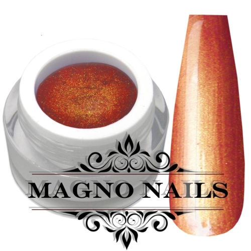 Hellrot Rotbraun Herbst Glitter Perl Pearl UV Gel