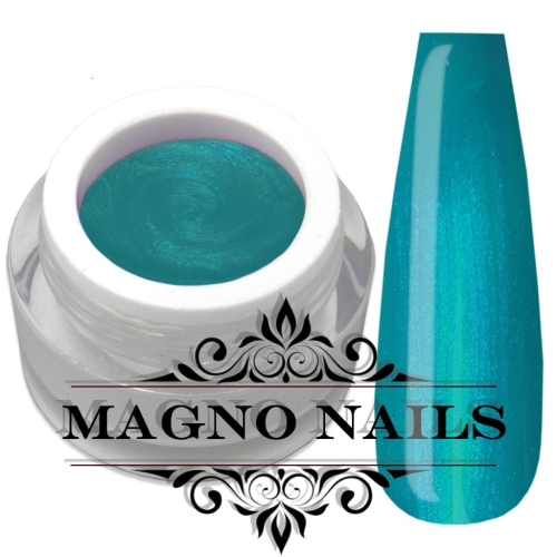 Dunkel Mint Metallic Pearl Perl UV Gel Nageldesign