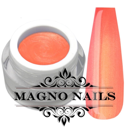 NeonOrange Glitter Pearl Gel mit Gold Metallic