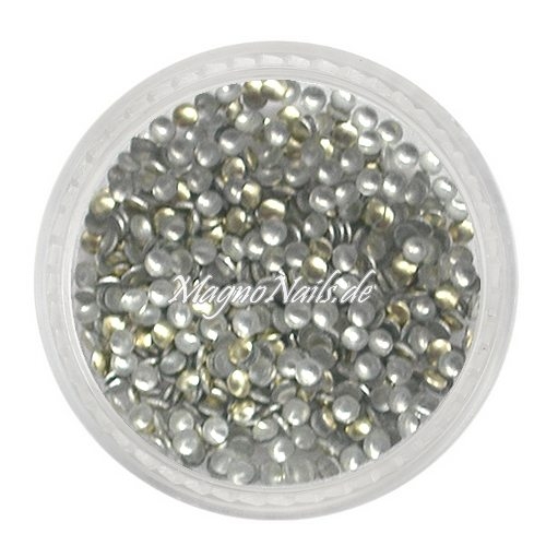 Einlegemotive - Mini Metall Plättchen - rund hell gold Nail Nagelstudio Nägel Nailart Nail art