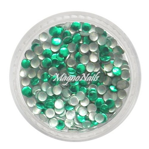 Einlegemotive - Metall Plättchen - rund grün Nail Nagelstudio Nägel Nailart Nail art