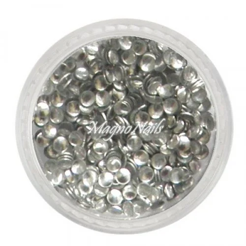 Einlegemotive - Metall Plättchen - rund silber Nail Nagelstudio Nägel Nailart Nail art