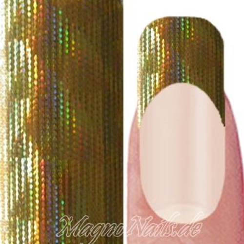 Nail Art Transfer Folie 1,5m - Nail Foil - Gold Laser Nagelfolie Nageldesign Folie Tranferfolie Nailart