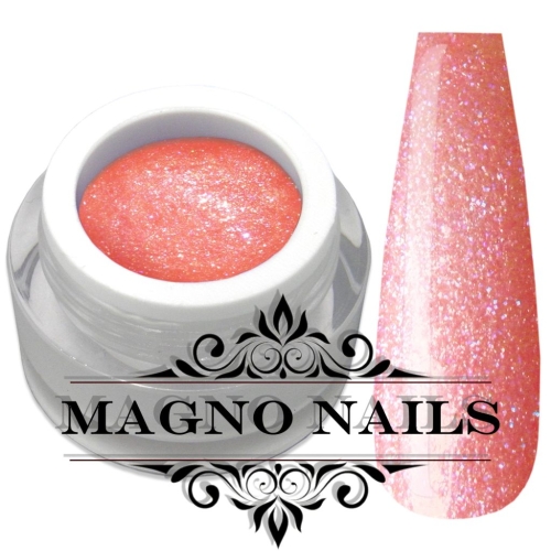 Pfirisch Coral Glitter Gel Glitzer mit Blau Schimmer