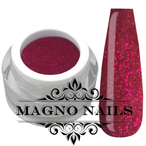 Weinrotes UV Gel mit feinen roten Glitzer