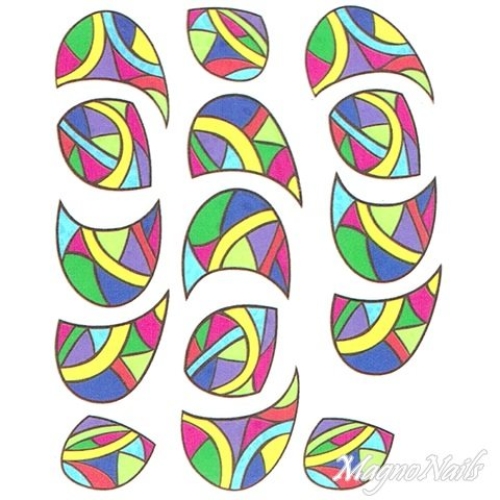 2D Nail Art One Stoke Sticker