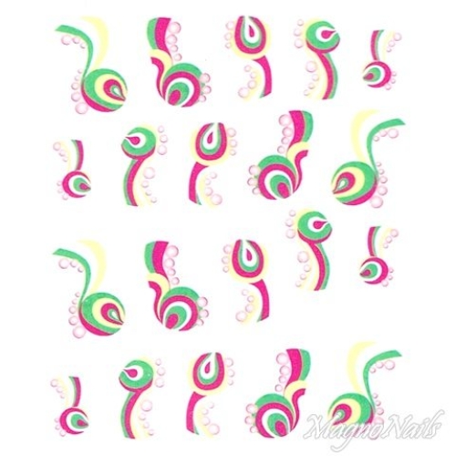 2D Nail Art One Stoke Sticker