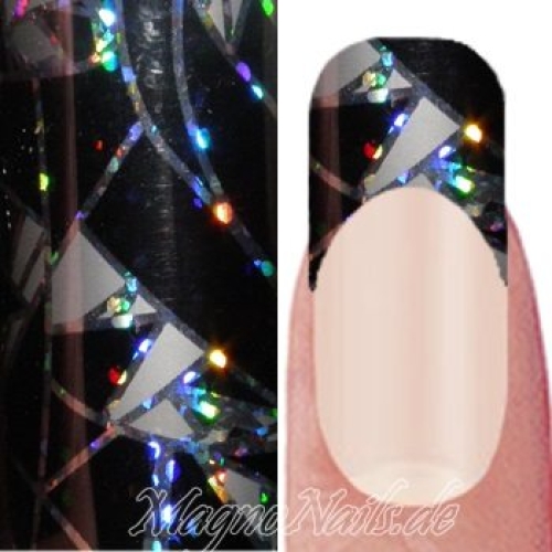 Nail Art Transfer Folie 1,5m - Nail Foil - Black Triangles Nailart Nails Nägel Schmuck TransferFolie Nagelfolie Nageldesign