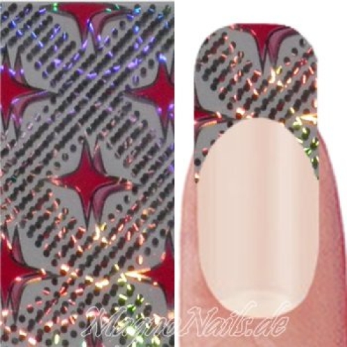 Preview: Nail Art Transfer Folie 1,5m - Nail Foil - Red Stars