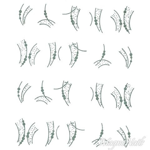 2D Nail Art One Stoke Sticker