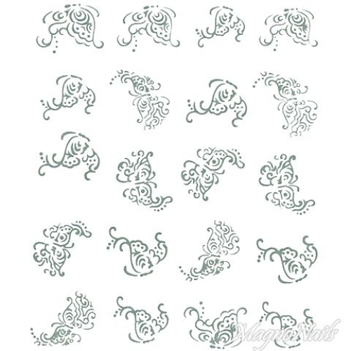 2D Nail Art One Stoke Sticker