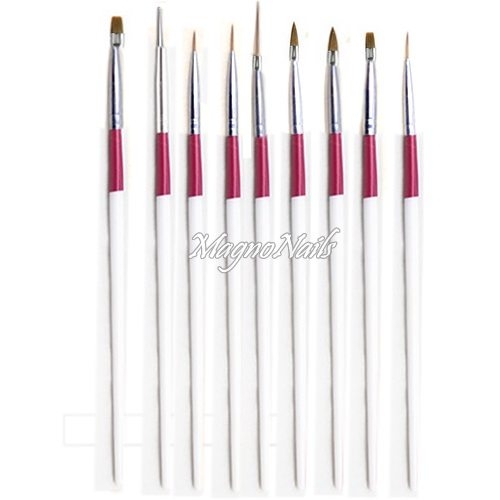 Nail Art Pinsel Set 9-Teilig Nagelpinsel Nägel Nagelstudio Zubehör Günstig Schnäppchen