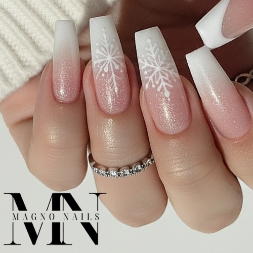 Preview: Polyacryl Gel mit feinem weißem Glitter - Polygel Luxus Nägel