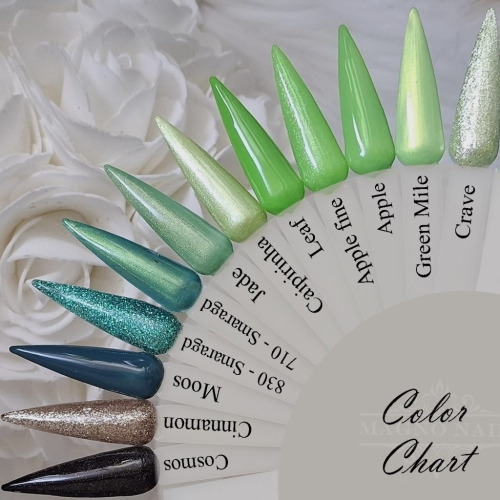 Preview: Smaragd Grün Braun Neongrün Farbpalette Nägel Nageldesign Nails Farbtips Nageltips