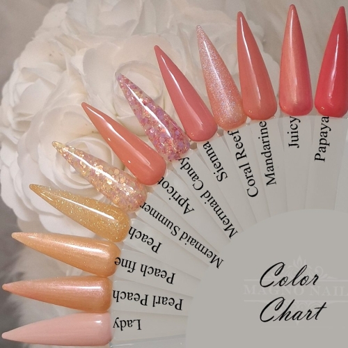 Preview: Farbpalette Coral Nails Nageltips Nail Tips