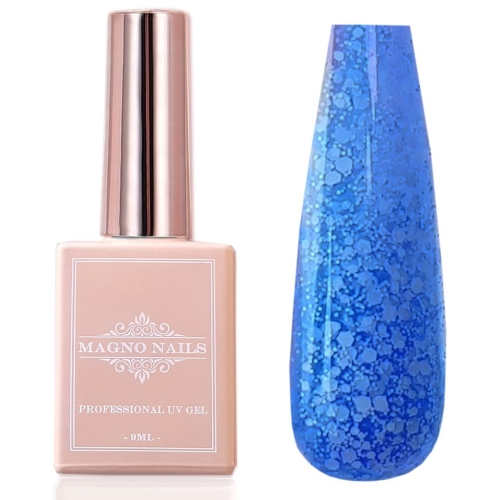 UV Gel - 5412 - Confetti Gel - Royal Blue Nägel Nagelgel Shellac Gellack Gel Lack Nails matte Pailetten snowflake