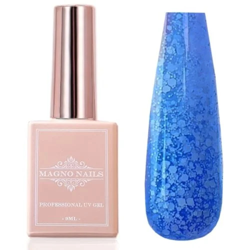 UV Gel - 5412 - Confetti Gel - Royal Blue Nägel Nagelgel Shellac Gellack Gel Lack Nails matte Pailetten snowflake