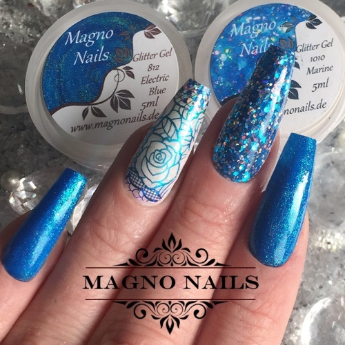 Preview: Naildesign Idees blue - Trends 2025