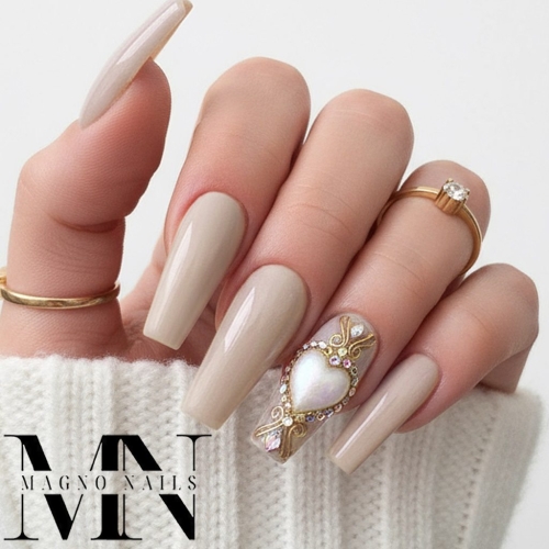 Preview: Farbgel beige grau mit 3D Herz
