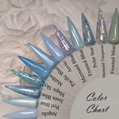 Preview: Color Chart Nail Color - Winter Blue Farben