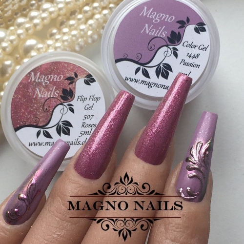 Preview: Nageldesign Ideen Beige Pink Altrose Lila Grau