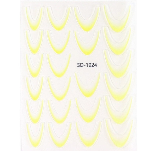Preview: 2D French Line - Ombré French Sticker gelb SD-1924