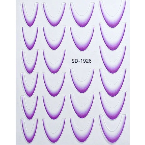 Preview: 2D French Line - Ombré French Sticker lila SD-1926