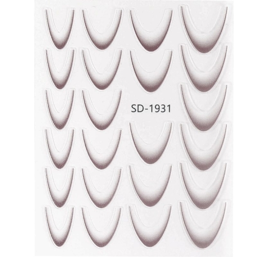 Preview: 2D French Line - Ombré French Sticker braun SD-1931