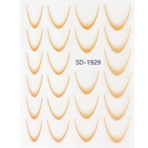 Preview: 2D French Line - Ombré French Sticker orange SD-1929