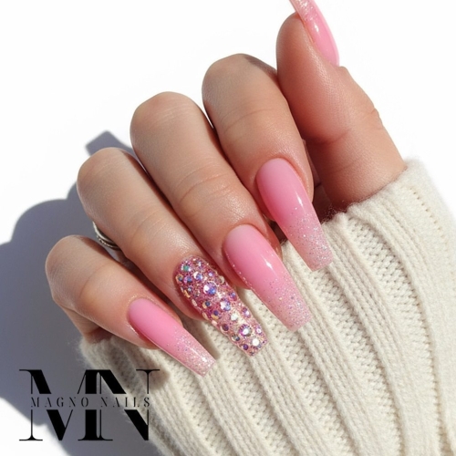 Preview: Make-up Gel neon Pink - mit Glitter und Strassteinen