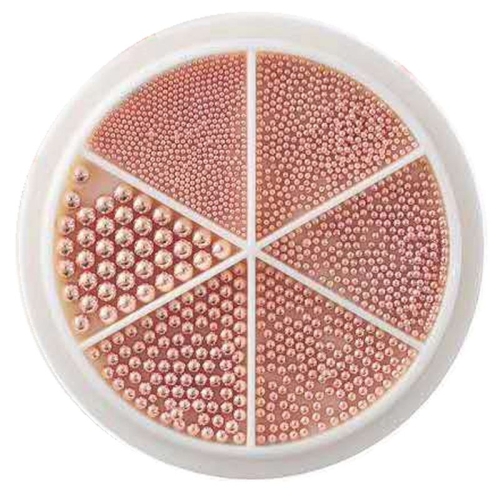 Nail Art Glasperlen - Glass Beads - in 6 Größen - rosegold Nägel Nail art Nailart Nageldesign Nagel