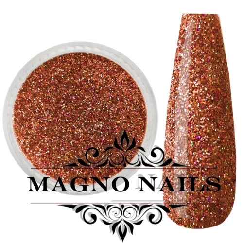 Preview: Nail Art Glitterpuder kupfer hologramm fein