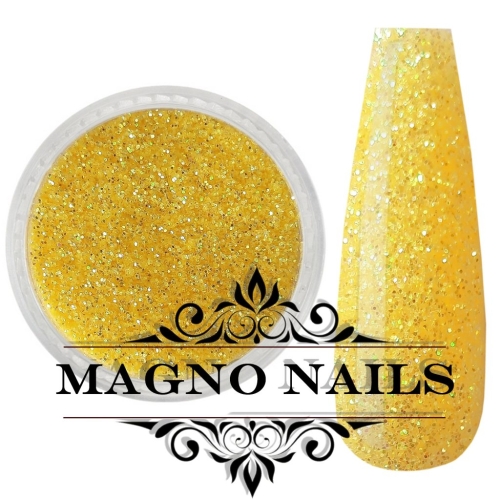 Preview: Nail Art Multi Glitter - gelb fein