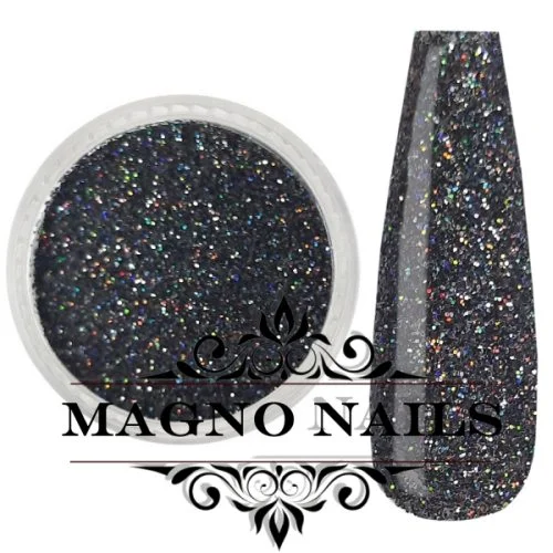 Nail Art Glitterpuder anthrazit hologramm fein Nägel Nail art Nailart Nageldesign Nagel