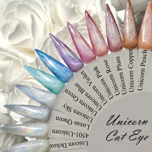 Preview: Farpalette Disco Cat Eye Catexye Gele Holographic Unicorn Refkektierend Farbkarte Diamond Nageldesign Nail Nägel